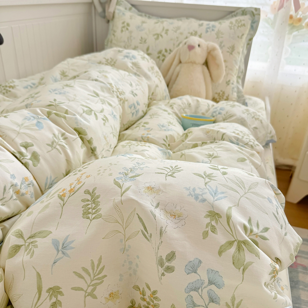 91家纺网 家纺一手货源 找家纺 尚帛 2026新款全棉品质喷气印花爆款四件套 多规格套件 单品系列-四件套学生款 浅草繁花