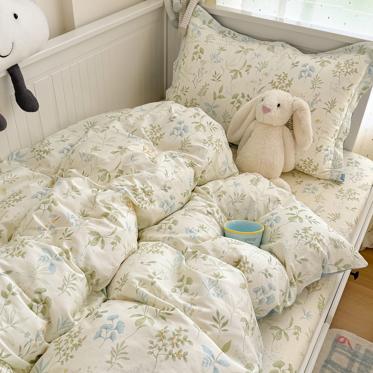 91家纺网 家纺一手货源 找家纺 尚帛 2026新款全棉品质喷气印花爆款四件套 多规格套件 单品系列-四件套学生款 浅草繁花