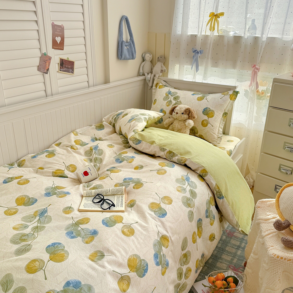 尚帛 2026新款全棉品质喷气印花爆款四件套 多规格套件 单品系列-四件套学生款 秋飘铃