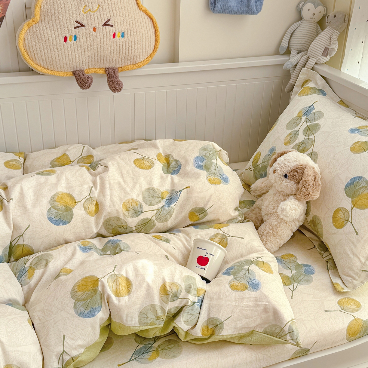 91家纺网 家纺一手货源 找家纺 尚帛 2026新款全棉品质喷气印花爆款四件套 多规格套件 单品系列-四件套学生款 秋飘铃