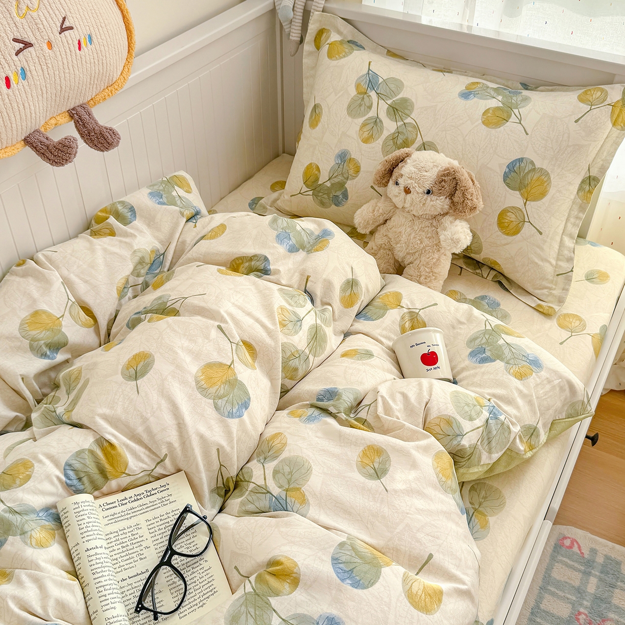 91家纺网 家纺一手货源 找家纺 尚帛 2026新款全棉品质喷气印花爆款四件套 多规格套件 单品系列-四件套学生款 秋飘铃