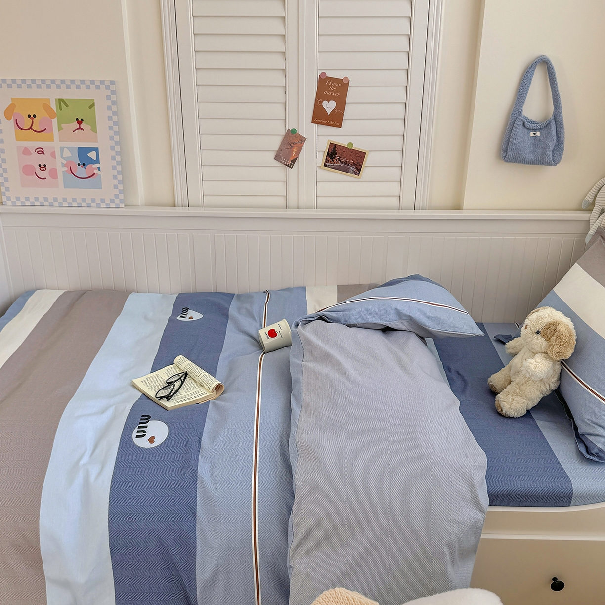 91家纺网 家纺一手货源 找家纺 尚帛 2026新款全棉品质喷气印花爆款四件套 多规格套件 单品系列-四件套学生款 时尚慕斯