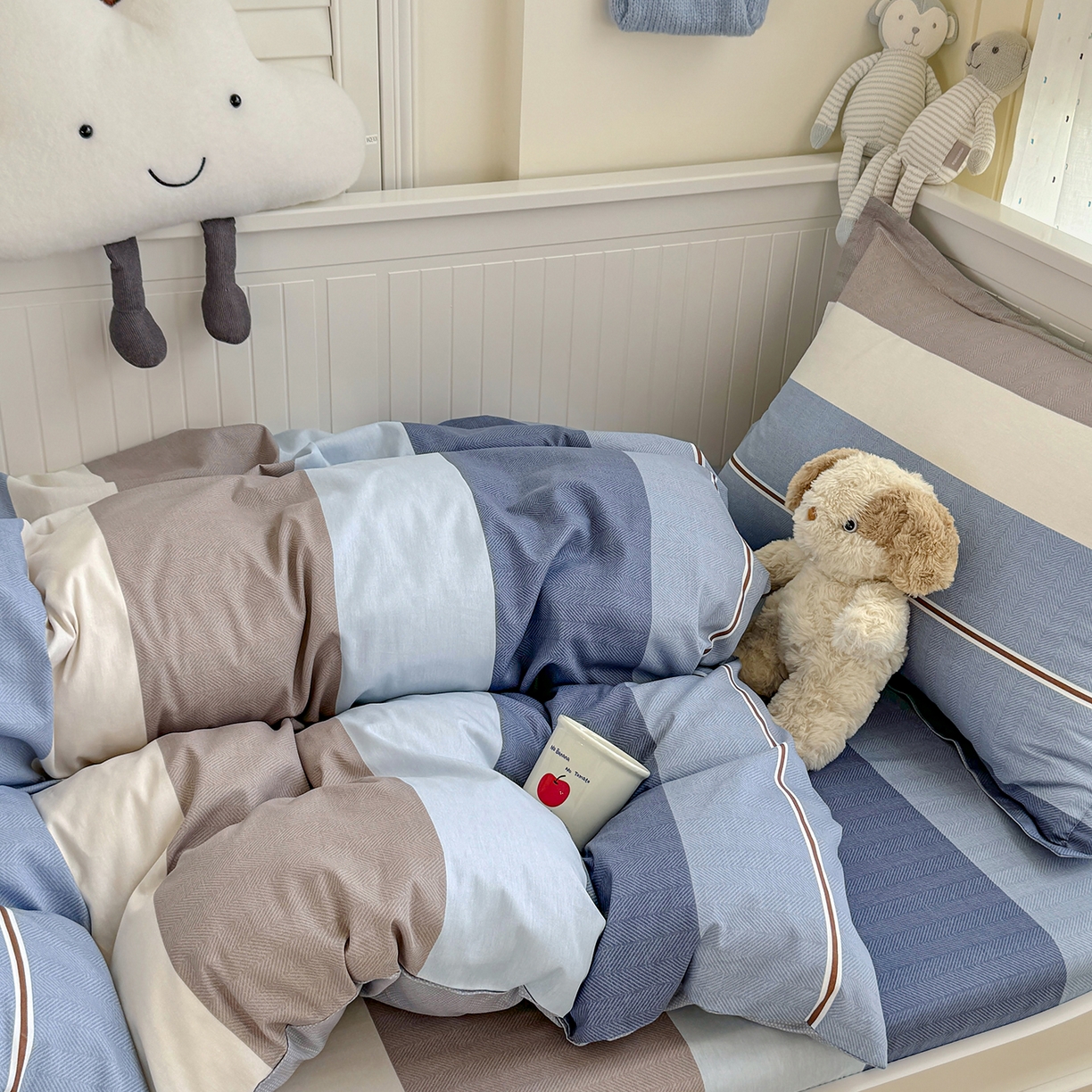 91家纺网 家纺一手货源 找家纺 尚帛 2026新款全棉品质喷气印花爆款四件套 多规格套件 单品系列-四件套学生款 时尚慕斯