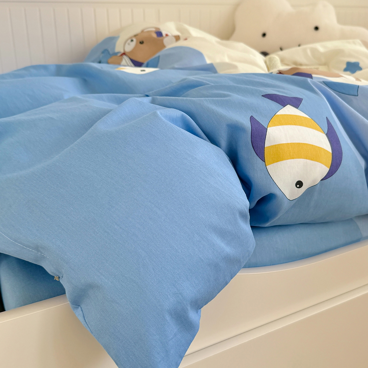 91家纺网 家纺一手货源 找家纺 尚帛 2026新款全棉品质喷气印花爆款四件套 多规格套件 单品系列-四件套学生款 水上乐园