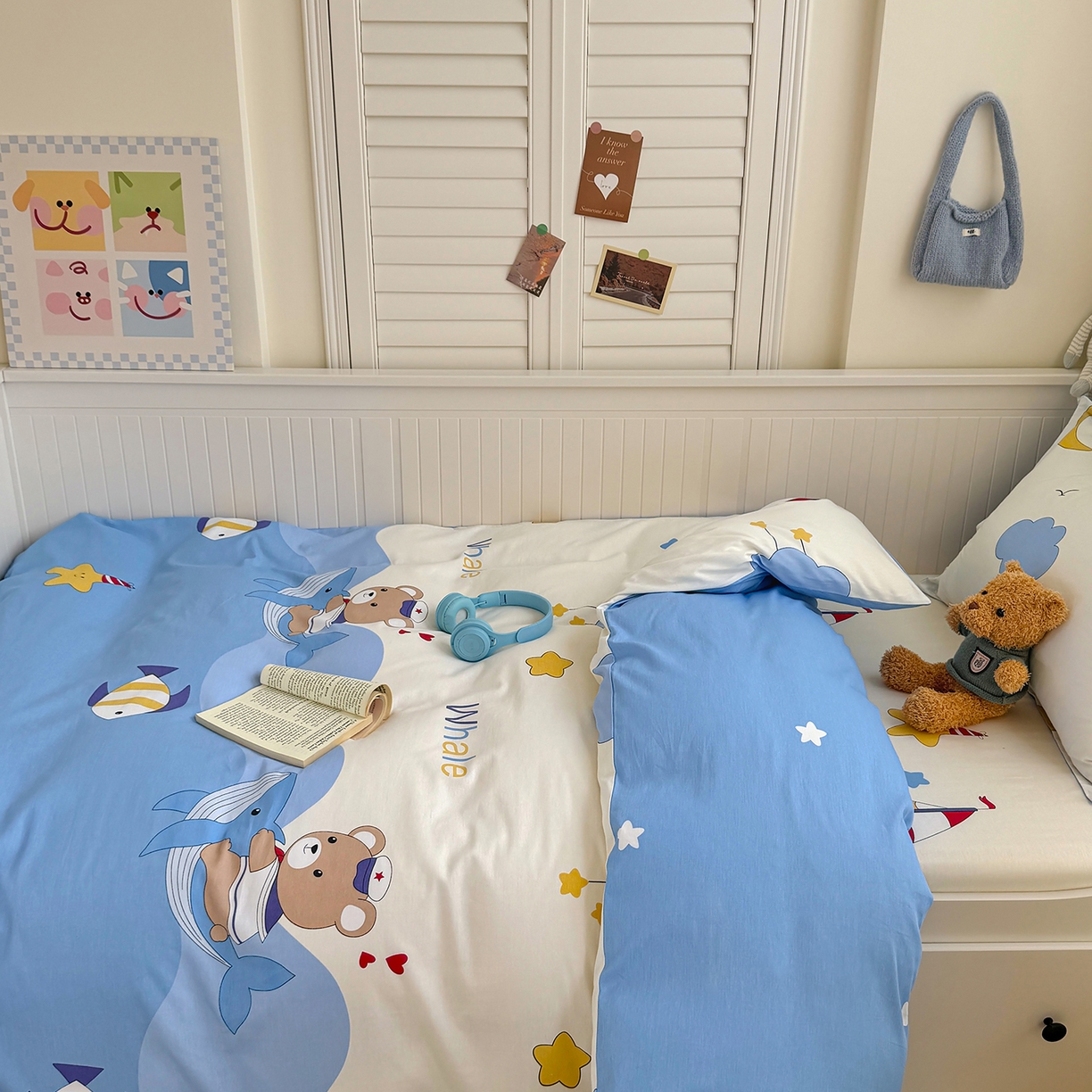 91家纺网 家纺一手货源 找家纺 尚帛 2026新款全棉品质喷气印花爆款四件套 多规格套件 单品系列-四件套学生款 水上乐园