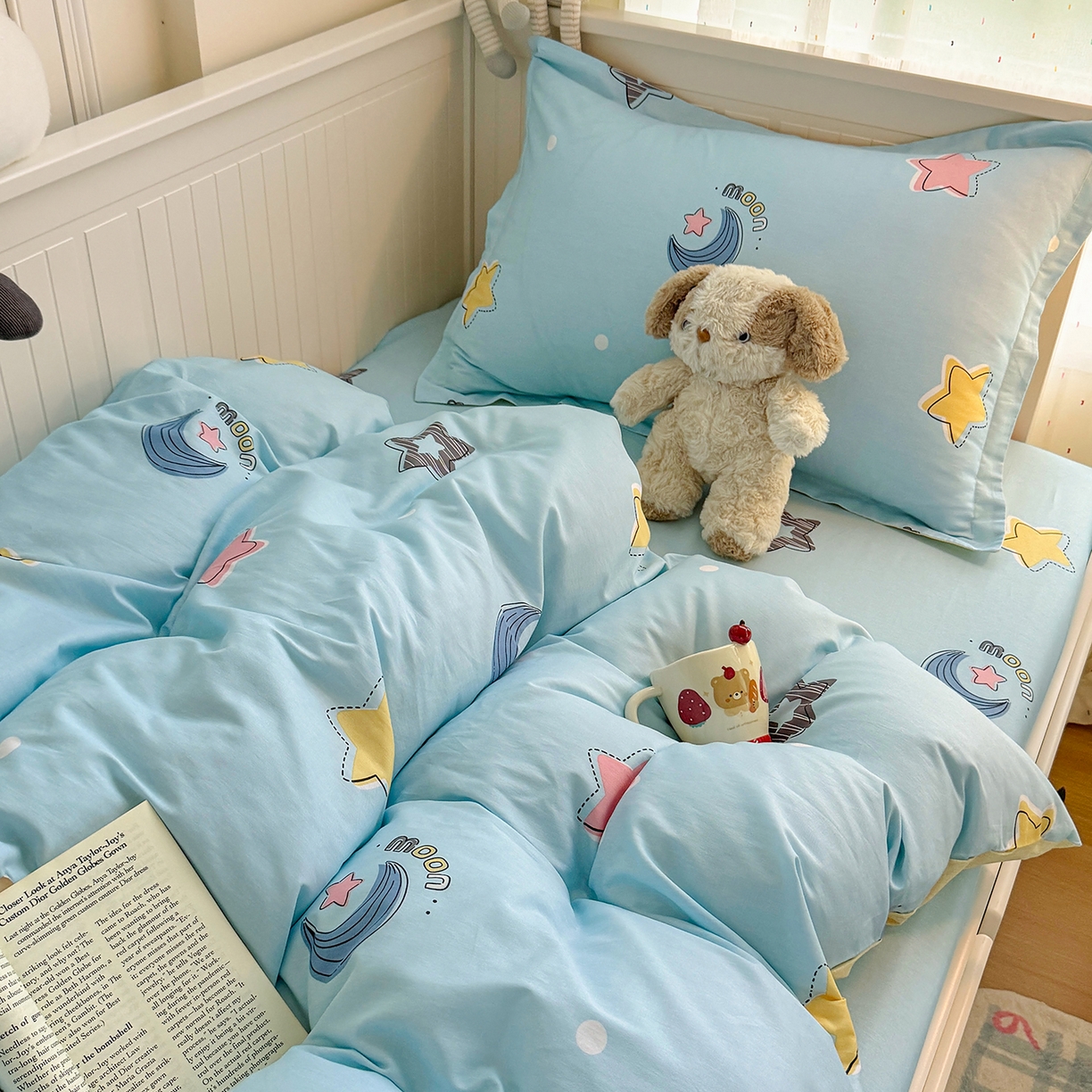 91家纺网 家纺一手货源 找家纺 尚帛 2026新款全棉品质喷气印花爆款四件套 多规格套件 单品系列-四件套学生款 星梦想