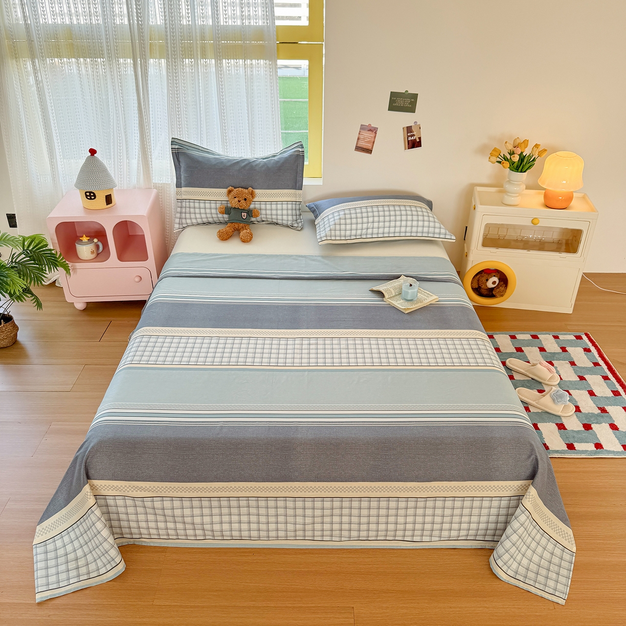 91家纺网 家纺一手货源 找家纺 （总）尚帛 2026新款全棉品质喷气印花爆款四件套 多规格套件 单品系列-单床单