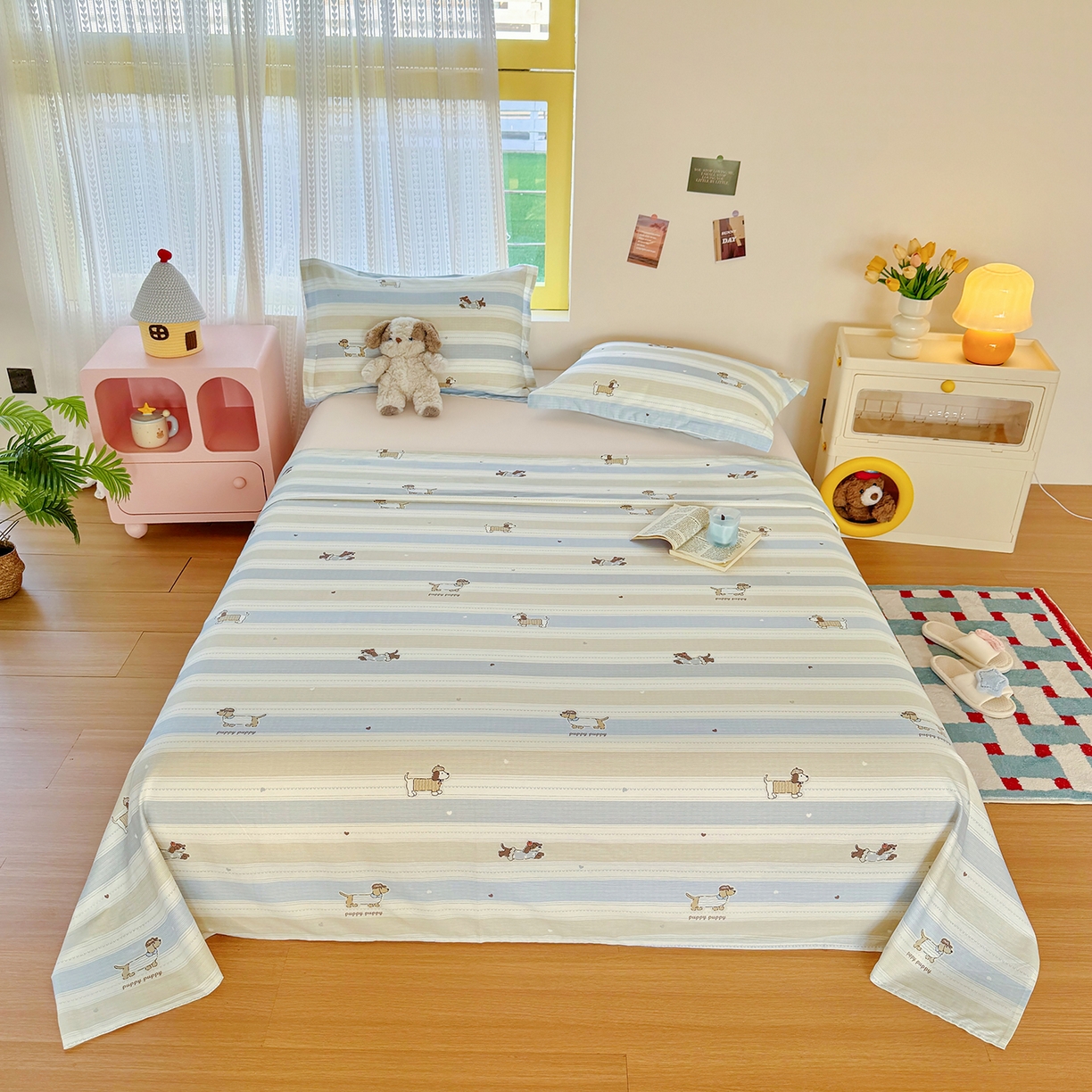 91家纺网 家纺一手货源 找家纺 （总）尚帛 2026新款全棉品质喷气印花爆款四件套 多规格套件 单品系列-单床单