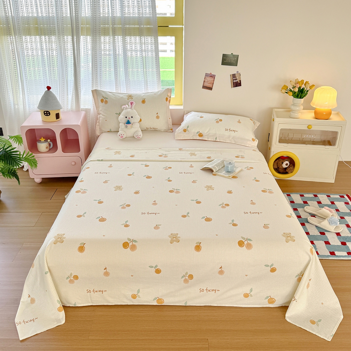 91家纺网 家纺一手货源 找家纺 （总）尚帛 2026新款全棉品质喷气印花爆款四件套 多规格套件 单品系列-单床单