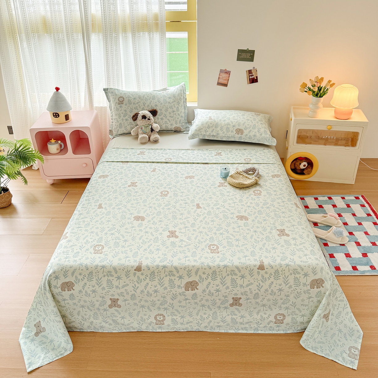 91家纺网 家纺一手货源 找家纺 （总）尚帛 2026新款全棉品质喷气印花爆款四件套 多规格套件 单品系列-单床单