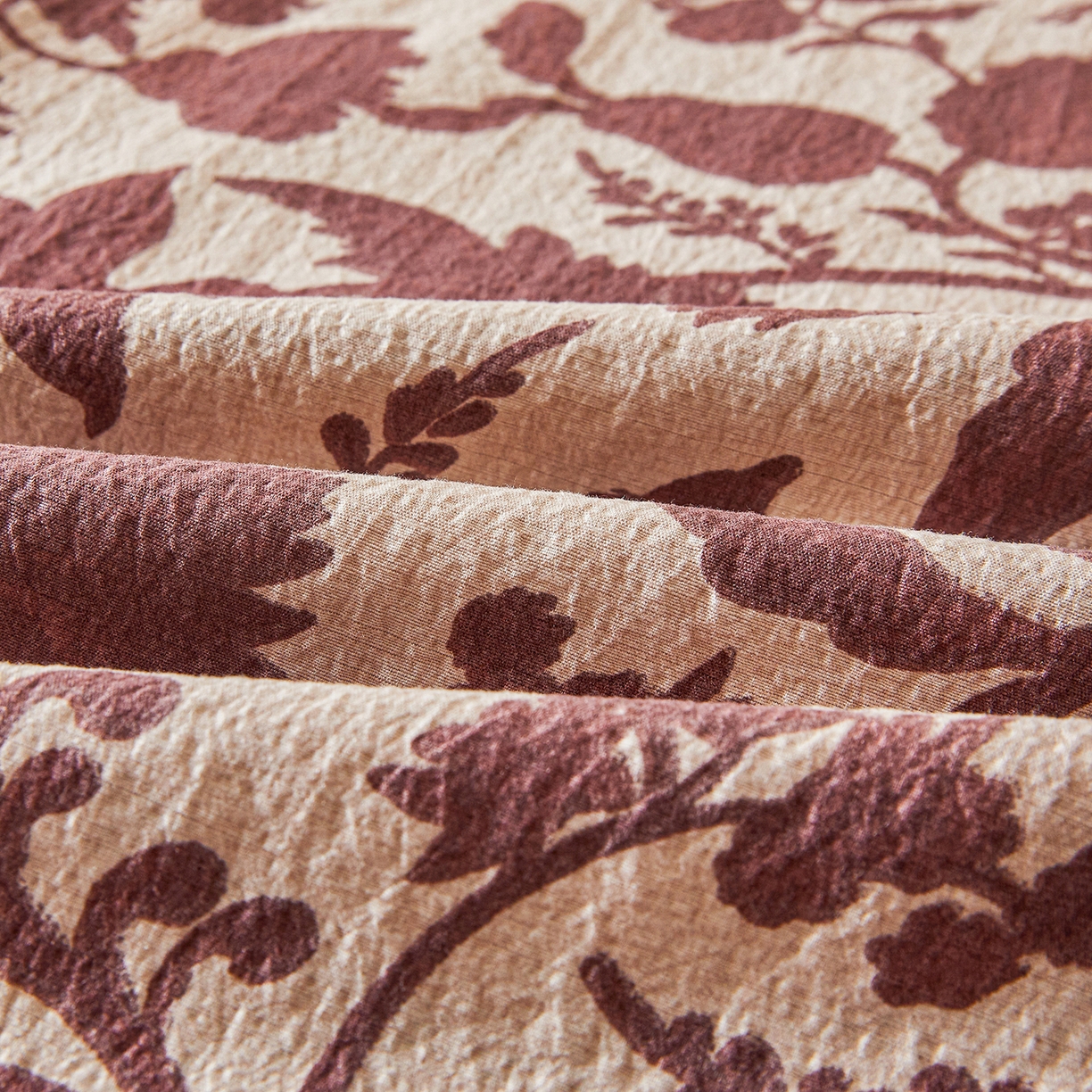 91家纺网 家纺一手货源 找家纺 笠裙家纺 2026新款云感水洗棉印花单床笠床笠单件 扶桑花-红