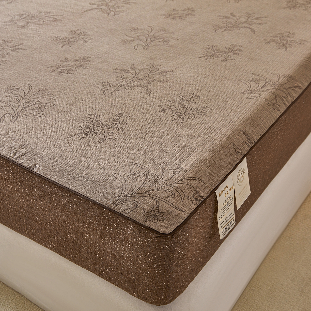 91家纺网 家纺一手货源 找家纺 笠裙家纺 2026新款云感水洗棉印花单床笠床笠单件 花田错