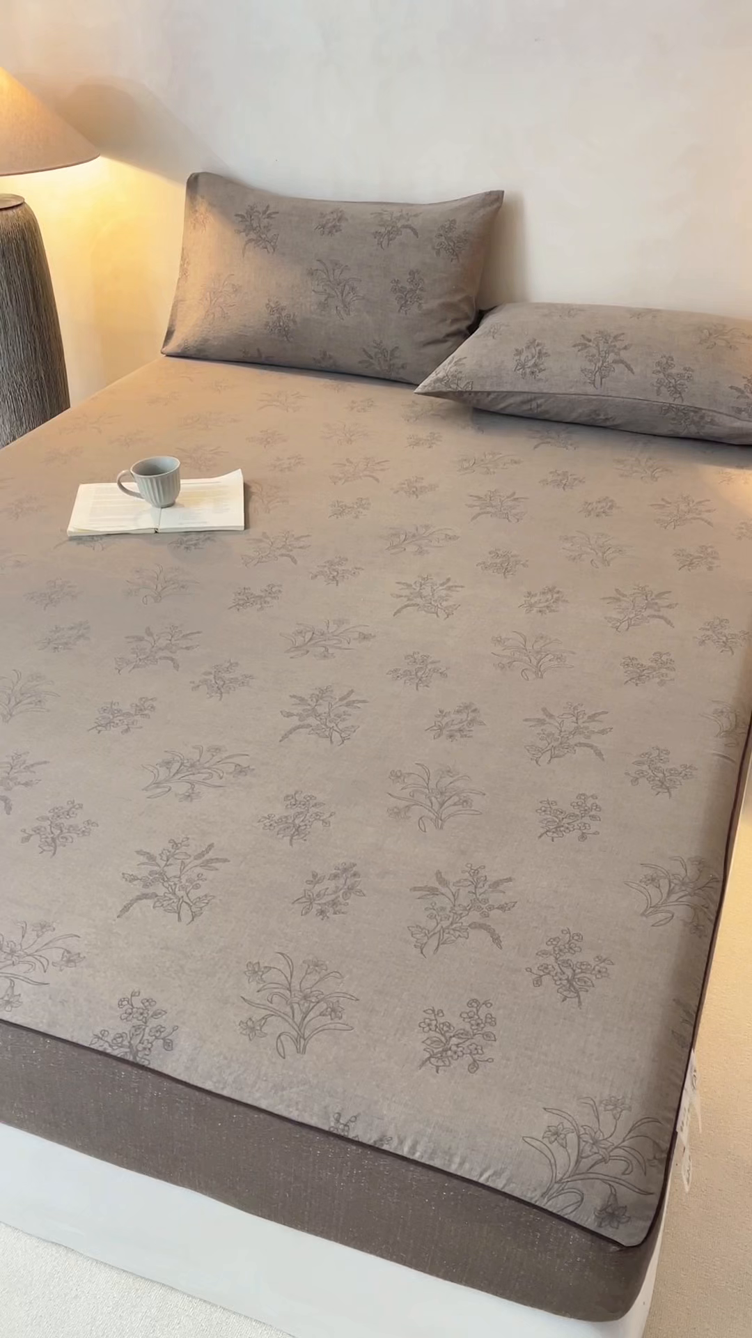 91家纺网 家纺一手货源 找家纺 笠裙家纺 2026新款云感水洗棉印花单床笠床笠单件 花田错