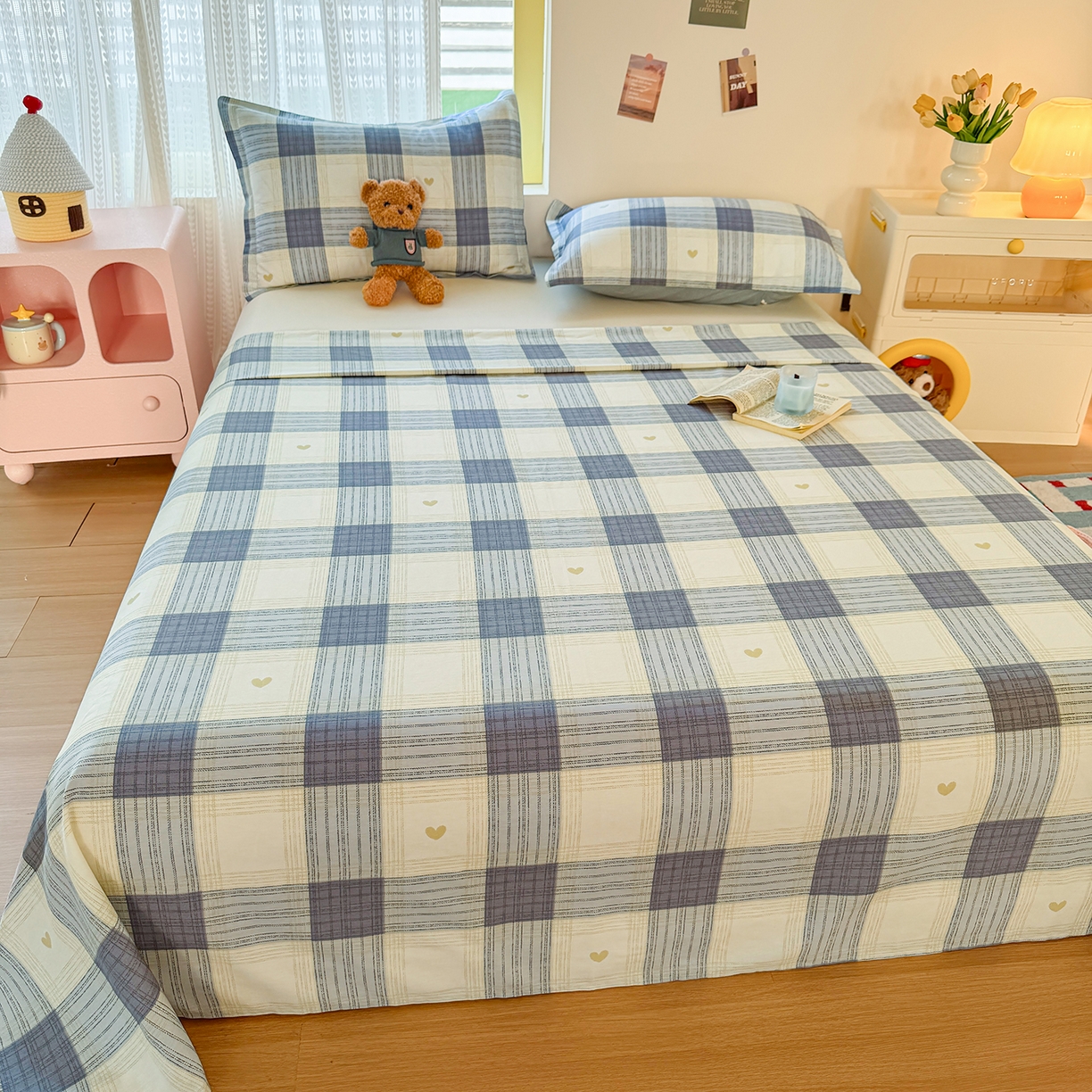 91家纺网 家纺一手货源 找家纺 尚帛 2026新款全棉品质喷气印花爆款四件套 多规格套件 单品系列-单床单 初心-灰