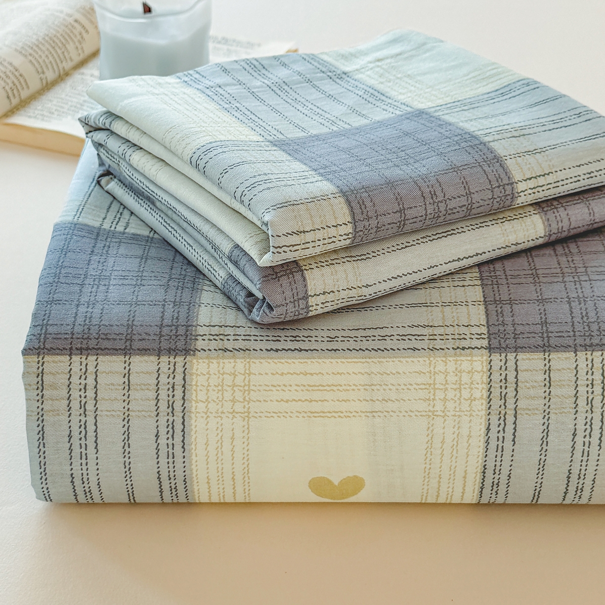 91家纺网 家纺一手货源 找家纺 尚帛 2026新款全棉品质喷气印花爆款四件套 多规格套件 单品系列-单床单 初心-灰