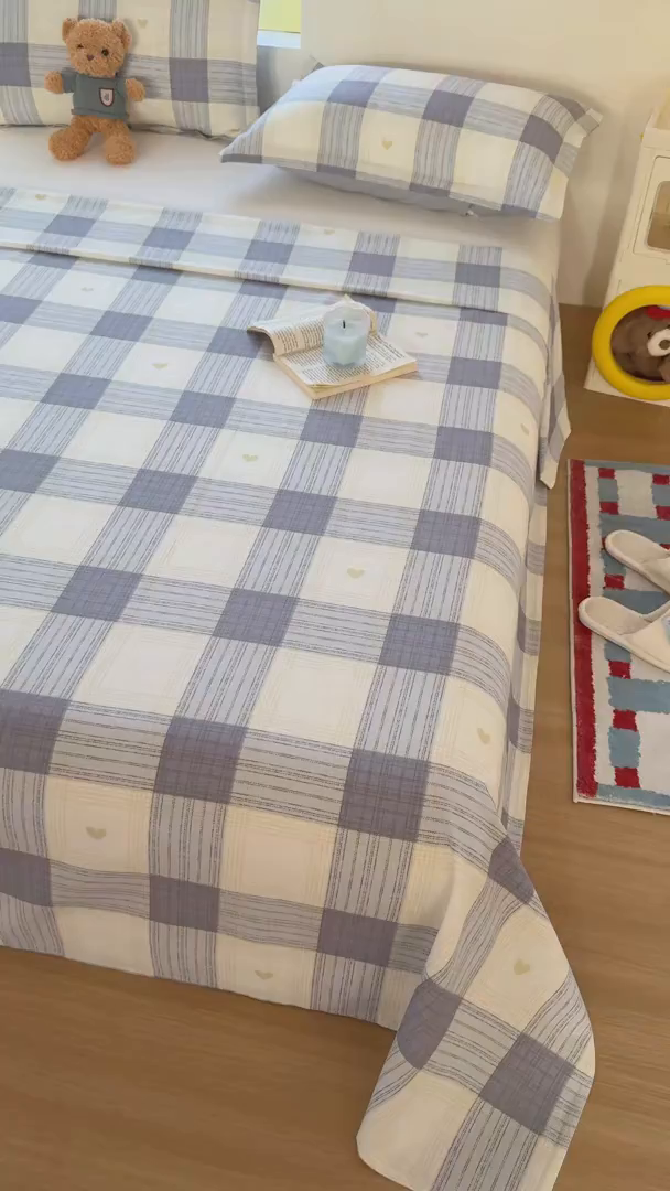 91家纺网 家纺一手货源 找家纺 尚帛 2026新款全棉品质喷气印花爆款四件套 多规格套件 单品系列-单床单 初心-灰