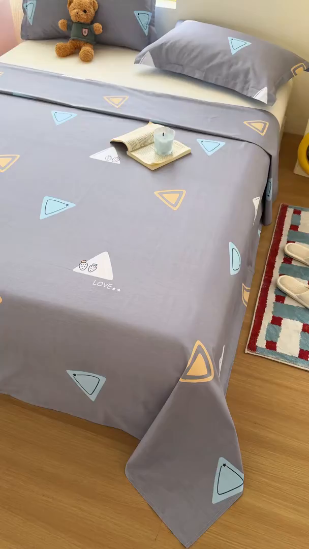 91家纺网 家纺一手货源 找家纺 尚帛 2026新款全棉品质喷气印花爆款四件套 多规格套件 单品系列-单床单 吉米