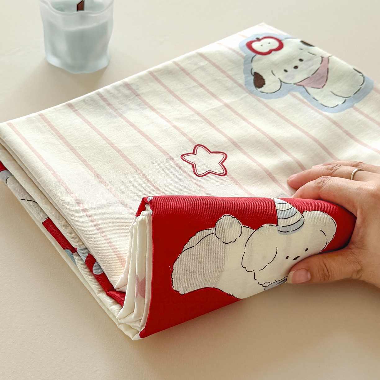 91家纺网 家纺一手货源 找家纺 尚帛 2026新款全棉品质喷气印花爆款四件套 多规格套件 单品系列-单床单 派对柯基