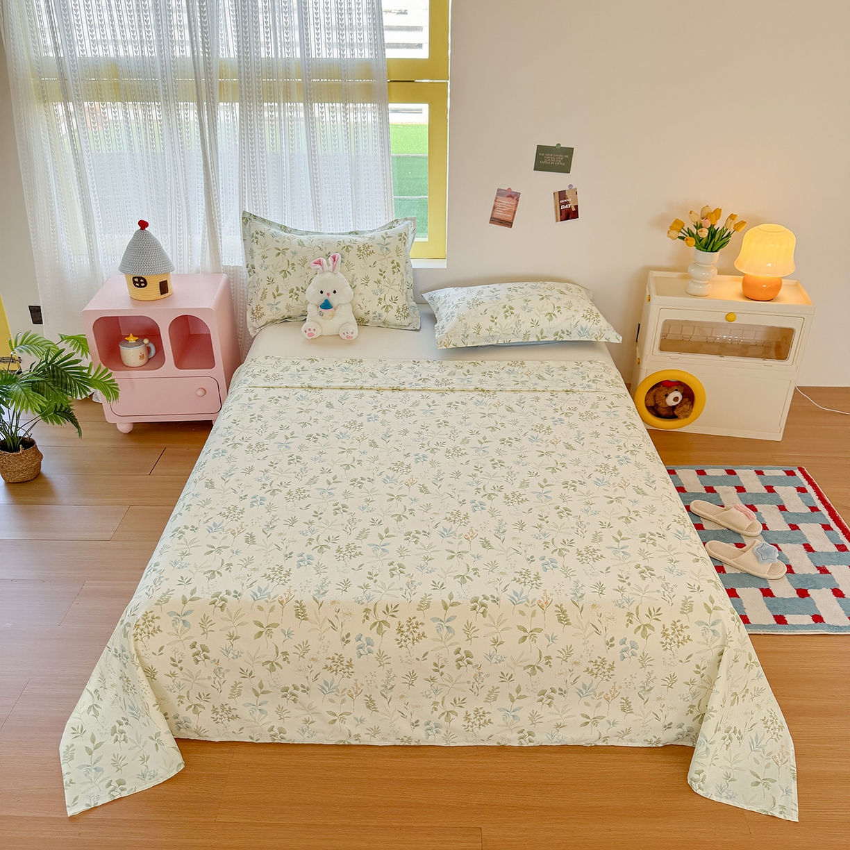 尚帛 2026新款全棉品质喷气印花爆款四件套 多规格套件 单品系列-单床单 浅草繁花