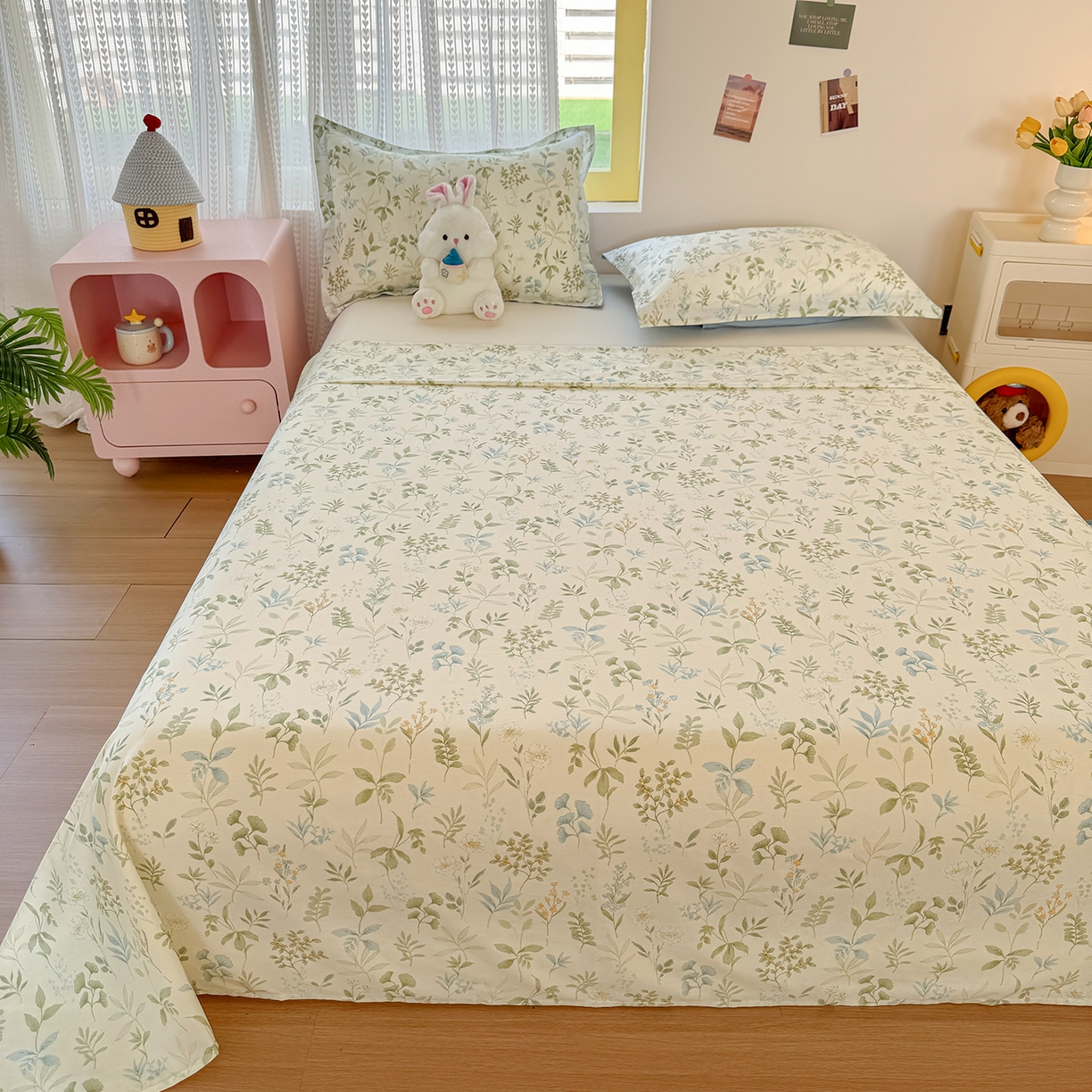 91家纺网 家纺一手货源 找家纺 尚帛 2026新款全棉品质喷气印花爆款四件套 多规格套件 单品系列-单床单 浅草繁花