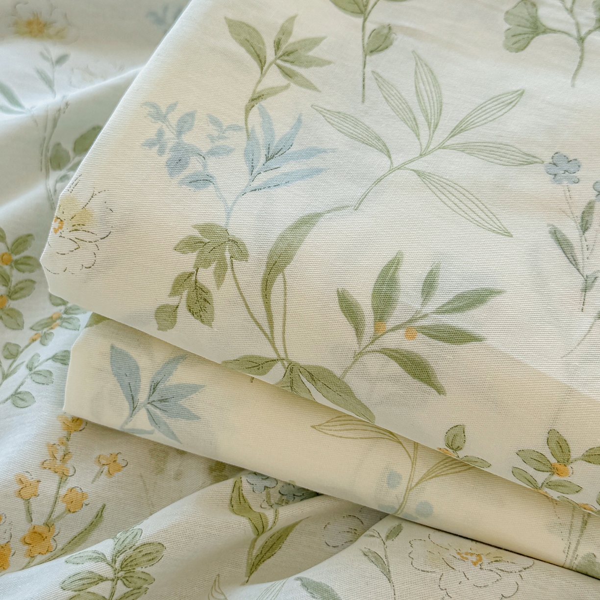 91家纺网 家纺一手货源 找家纺 尚帛 2026新款全棉品质喷气印花爆款四件套 多规格套件 单品系列-单床单 浅草繁花