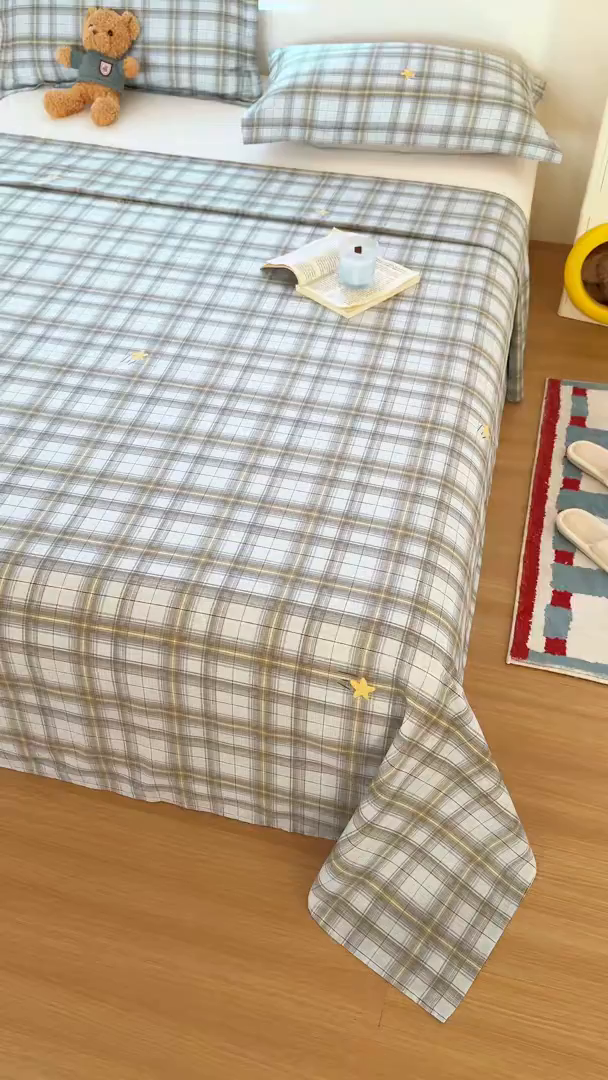 91家纺网 家纺一手货源 找家纺 尚帛 2026新款全棉品质喷气印花爆款四件套 多规格套件 单品系列-单床单 闪耀的星