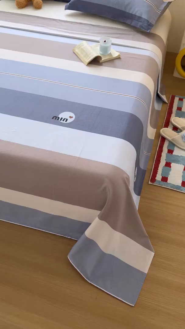 91家纺网 家纺一手货源 找家纺 尚帛 2026新款全棉品质喷气印花爆款四件套 多规格套件 单品系列-单床单 时尚慕斯