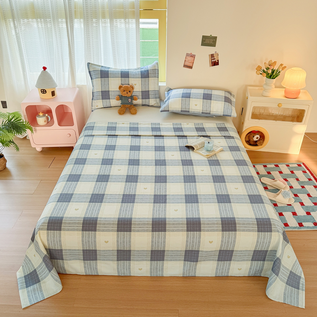 91家纺网 家纺一手货源 找家纺 尚帛 2026新款全棉品质喷气印花爆款四件套 多规格套件 单品系列-单枕套 初心-灰