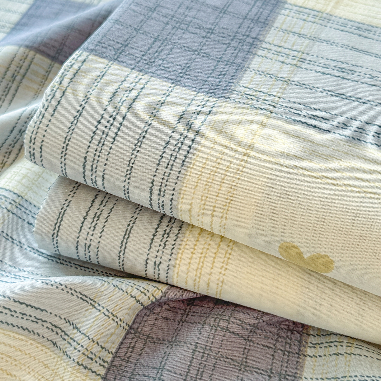 91家纺网 家纺一手货源 找家纺 尚帛 2026新款全棉品质喷气印花爆款四件套 多规格套件 单品系列-单枕套 初心-灰