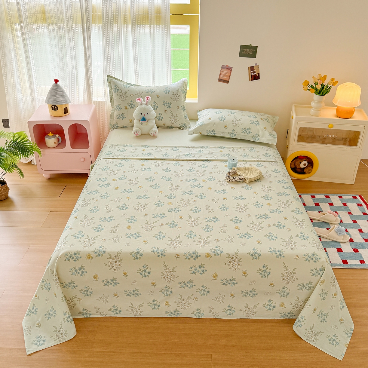 91家纺网 家纺一手货源 找家纺 尚帛 2026新款全棉品质喷气印花爆款四件套 多规格套件 单品系列-单枕套 春漫庭