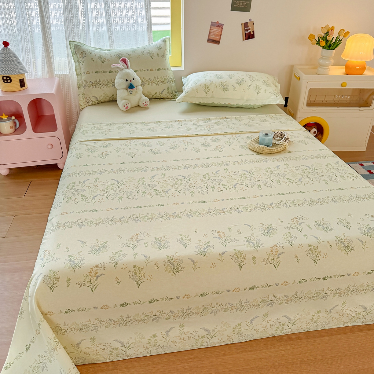 91家纺网 家纺一手货源 找家纺 尚帛 2026新款全棉品质喷气印花爆款四件套 多规格套件 单品系列-单枕套 丛草集