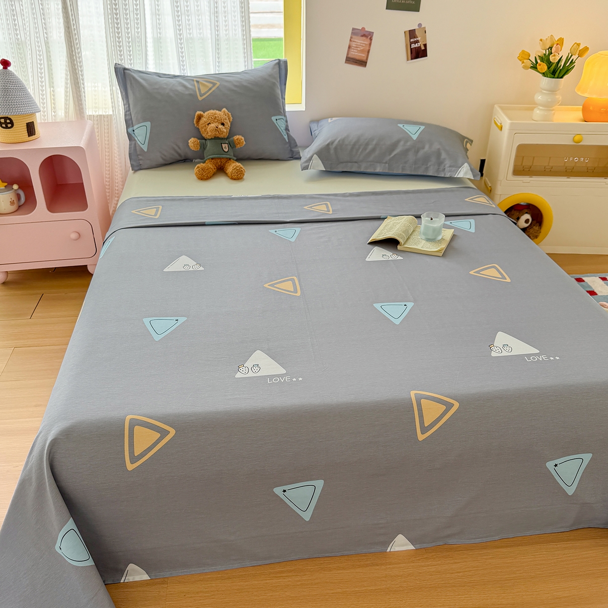 91家纺网 家纺一手货源 找家纺 尚帛 2026新款全棉品质喷气印花爆款四件套 多规格套件 单品系列-单枕套 吉米