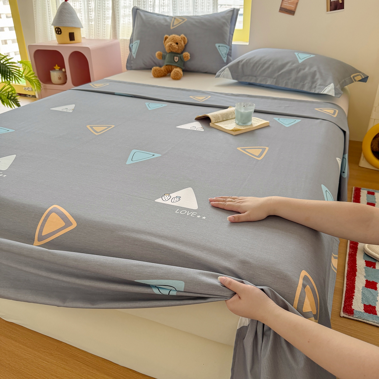 91家纺网 家纺一手货源 找家纺 尚帛 2026新款全棉品质喷气印花爆款四件套 多规格套件 单品系列-单枕套 吉米