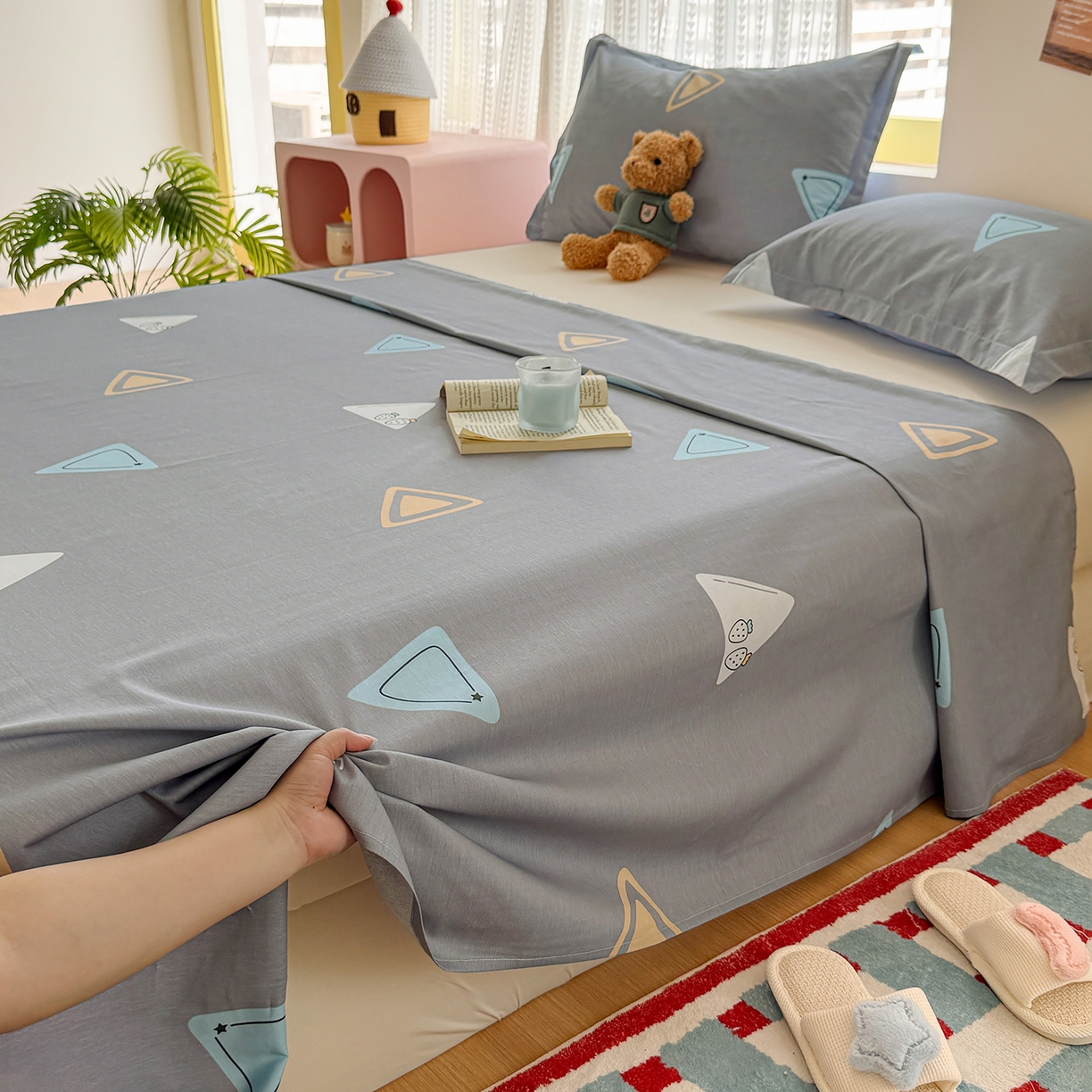 91家纺网 家纺一手货源 找家纺 尚帛 2026新款全棉品质喷气印花爆款四件套 多规格套件 单品系列-单枕套 吉米