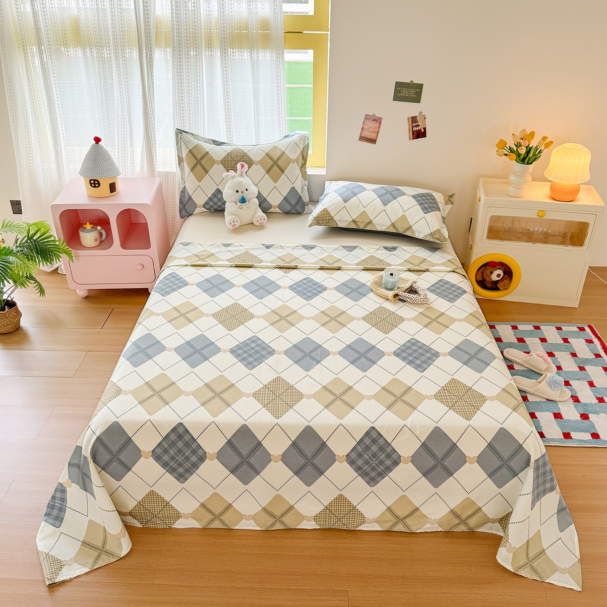 91家纺网 家纺一手货源 找家纺 尚帛 2026新款全棉品质喷气印花爆款四件套 多规格套件 单品系列-单枕套 佳丽斯