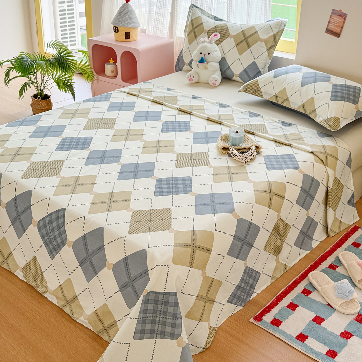 91家纺网 家纺一手货源 找家纺 尚帛 2026新款全棉品质喷气印花爆款四件套 多规格套件 单品系列-单枕套 佳丽斯