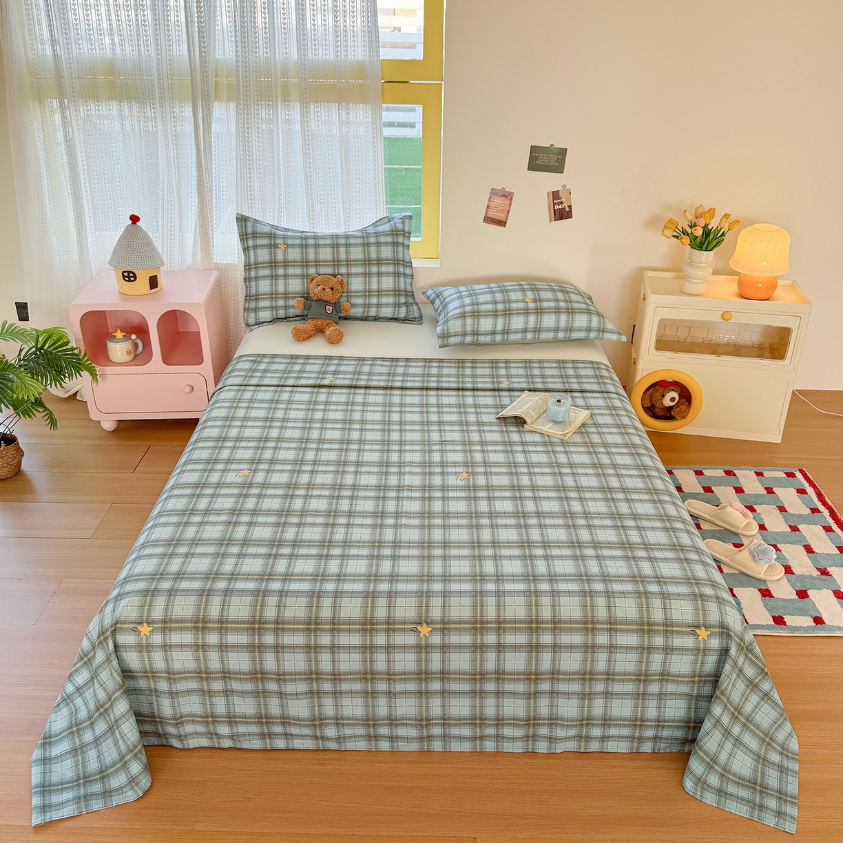 91家纺网 家纺一手货源 找家纺 尚帛 2026新款全棉品质喷气印花爆款四件套 多规格套件 单品系列-单枕套 闪耀的星