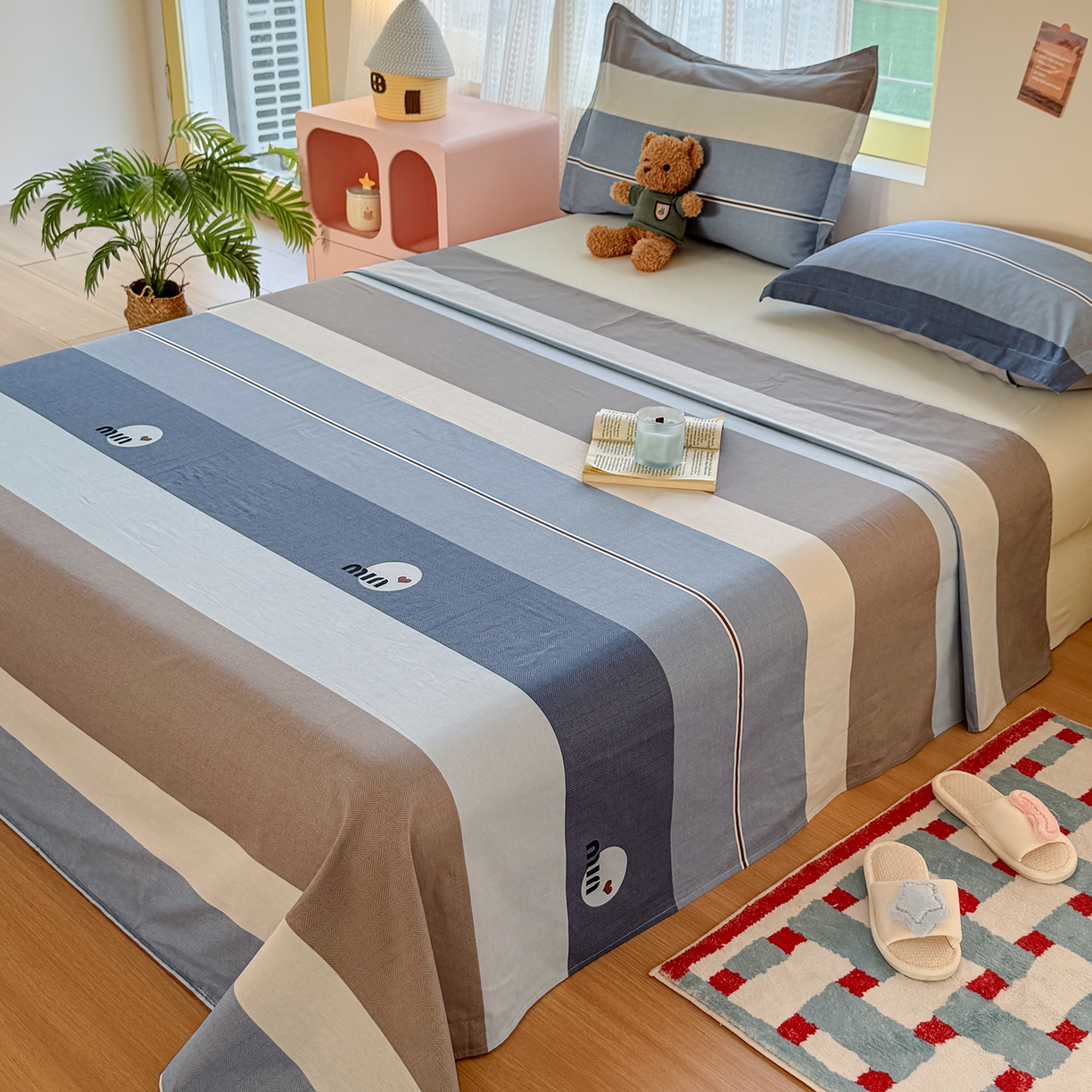 91家纺网 家纺一手货源 找家纺 尚帛 2026新款全棉品质喷气印花爆款四件套 多规格套件 单品系列-单枕套 时尚慕斯