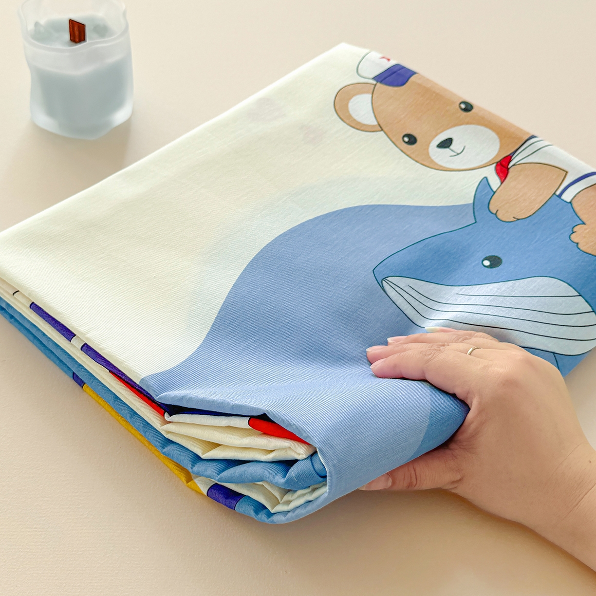 91家纺网 家纺一手货源 找家纺 尚帛 2026新款全棉品质喷气印花爆款四件套 多规格套件 单品系列-单枕套 水上乐园