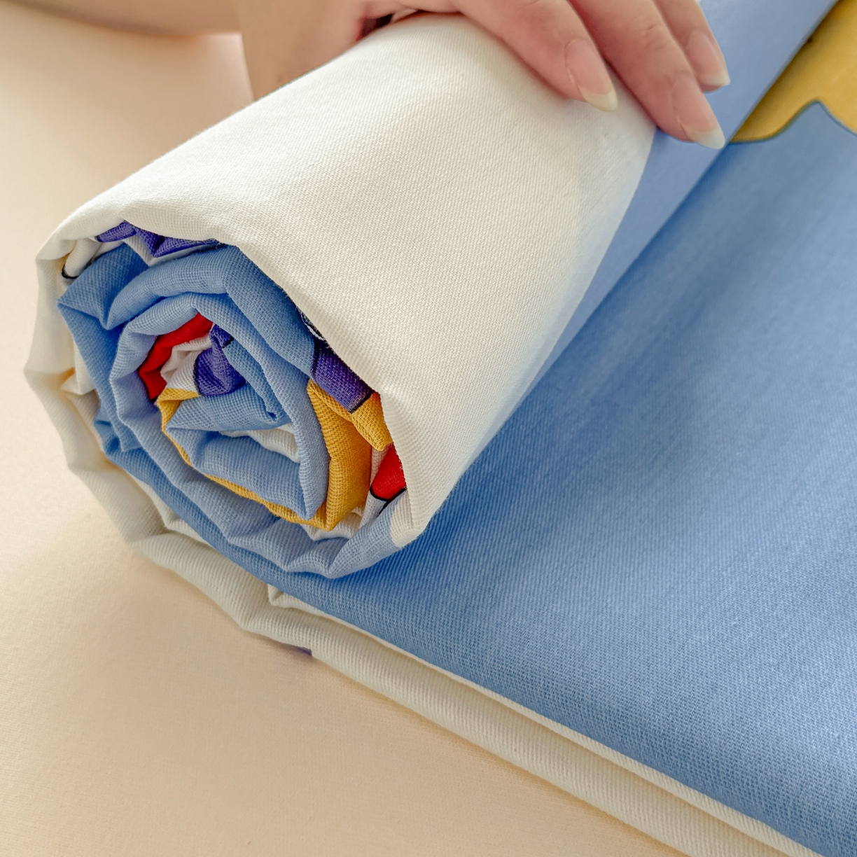 91家纺网 家纺一手货源 找家纺 尚帛 2026新款全棉品质喷气印花爆款四件套 多规格套件 单品系列-单枕套 水上乐园