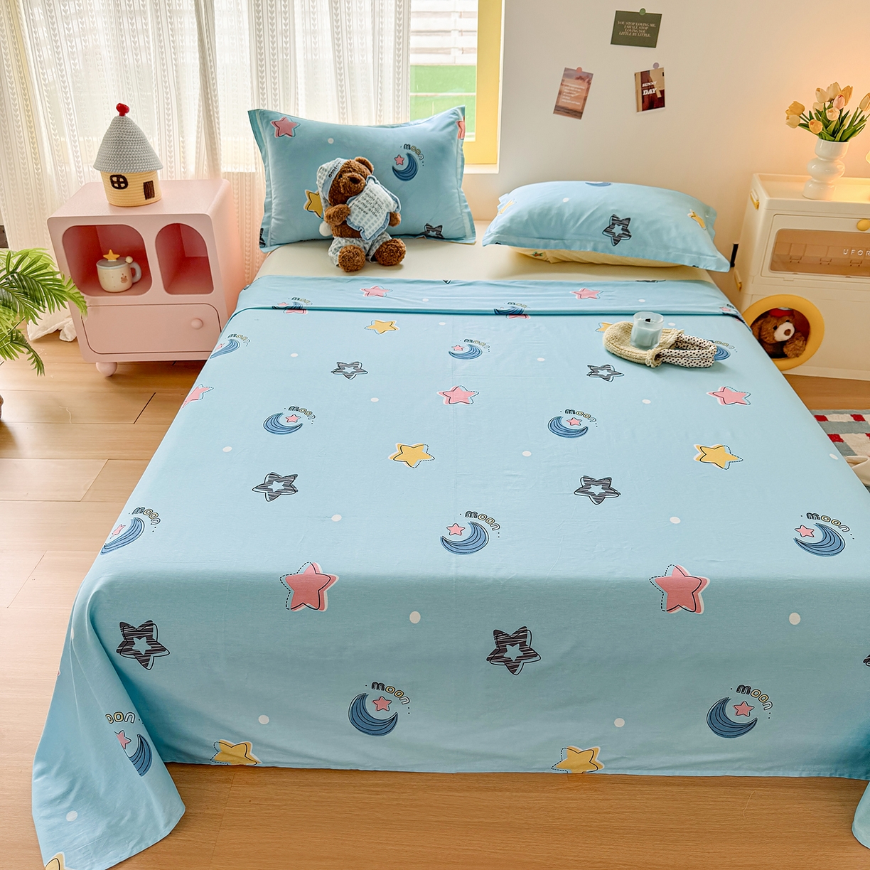 91家纺网 家纺一手货源 找家纺 尚帛 2026新款全棉品质喷气印花爆款四件套 多规格套件 单品系列-单枕套 星梦想