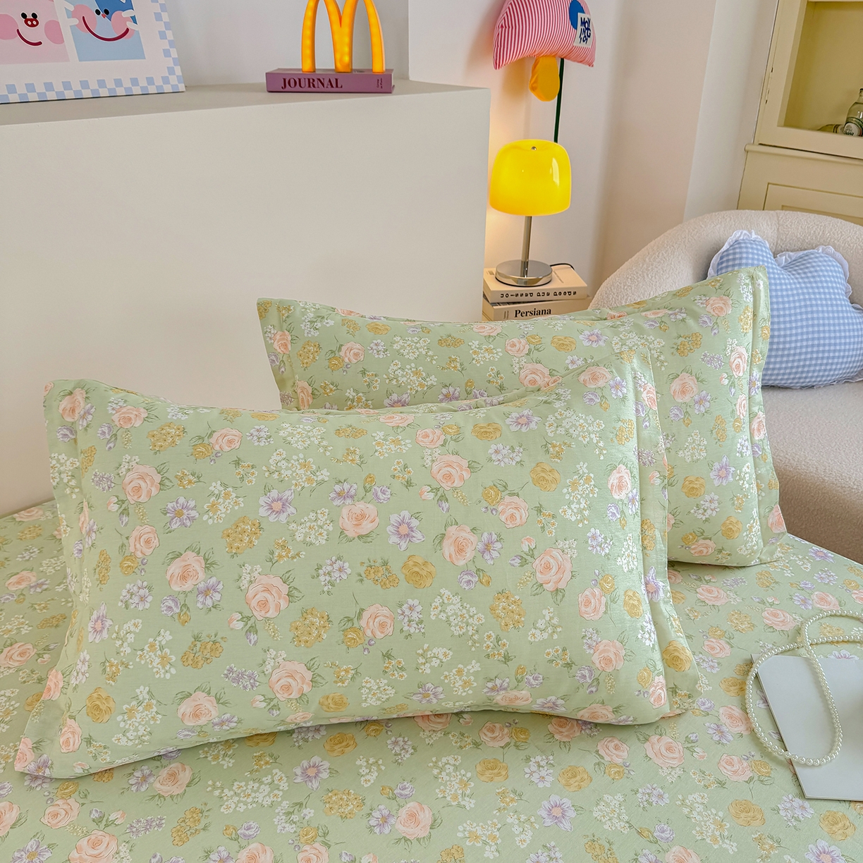 91家纺网 家纺一手货源 找家纺 （总）尚帛 2026新款全棉品质喷气印花爆款四件套 多规格套件 单品系列-单床笠