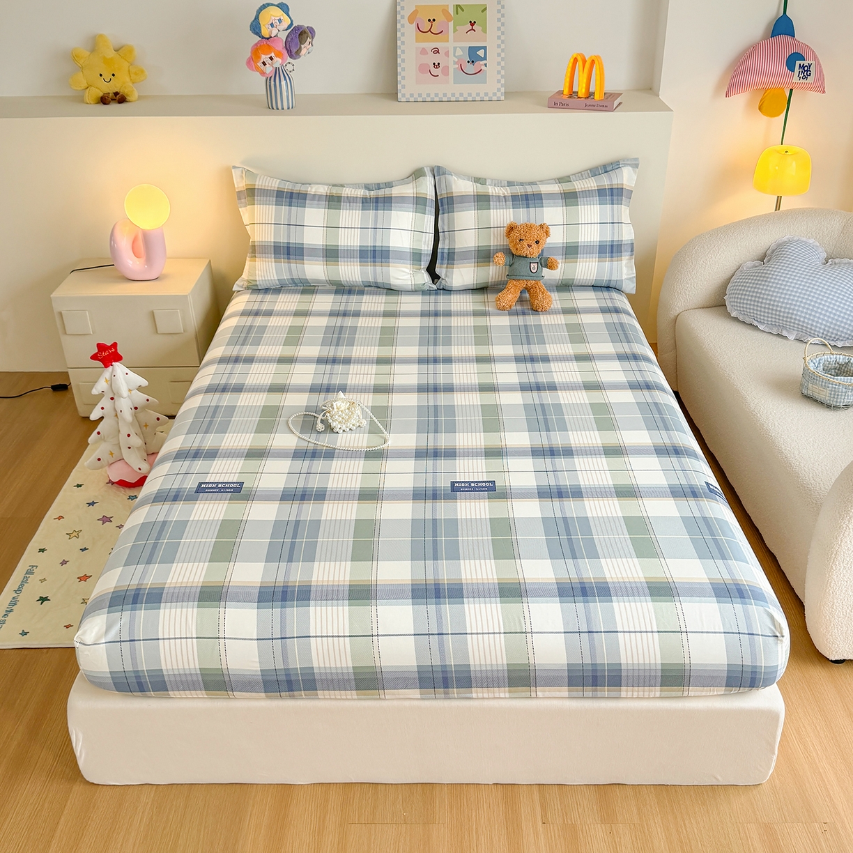 91家纺网 家纺一手货源 找家纺 （总）尚帛 2026新款全棉品质喷气印花爆款四件套 多规格套件 单品系列-单床笠