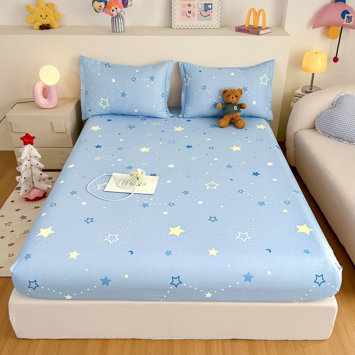 尚帛 2026新款全棉品质喷气印花爆款四件套 多规格套件 单品系列-单床笠 五星集