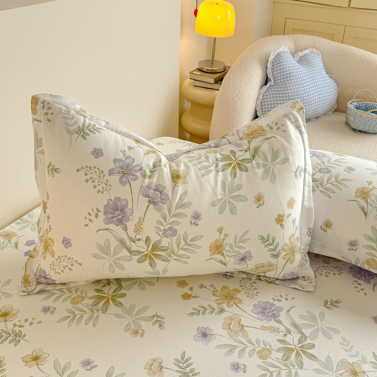 91家纺网 家纺一手货源 找家纺 尚帛 2026新款全棉品质喷气印花爆款四件套 多规格套件 单品系列-单床笠 爱的花海