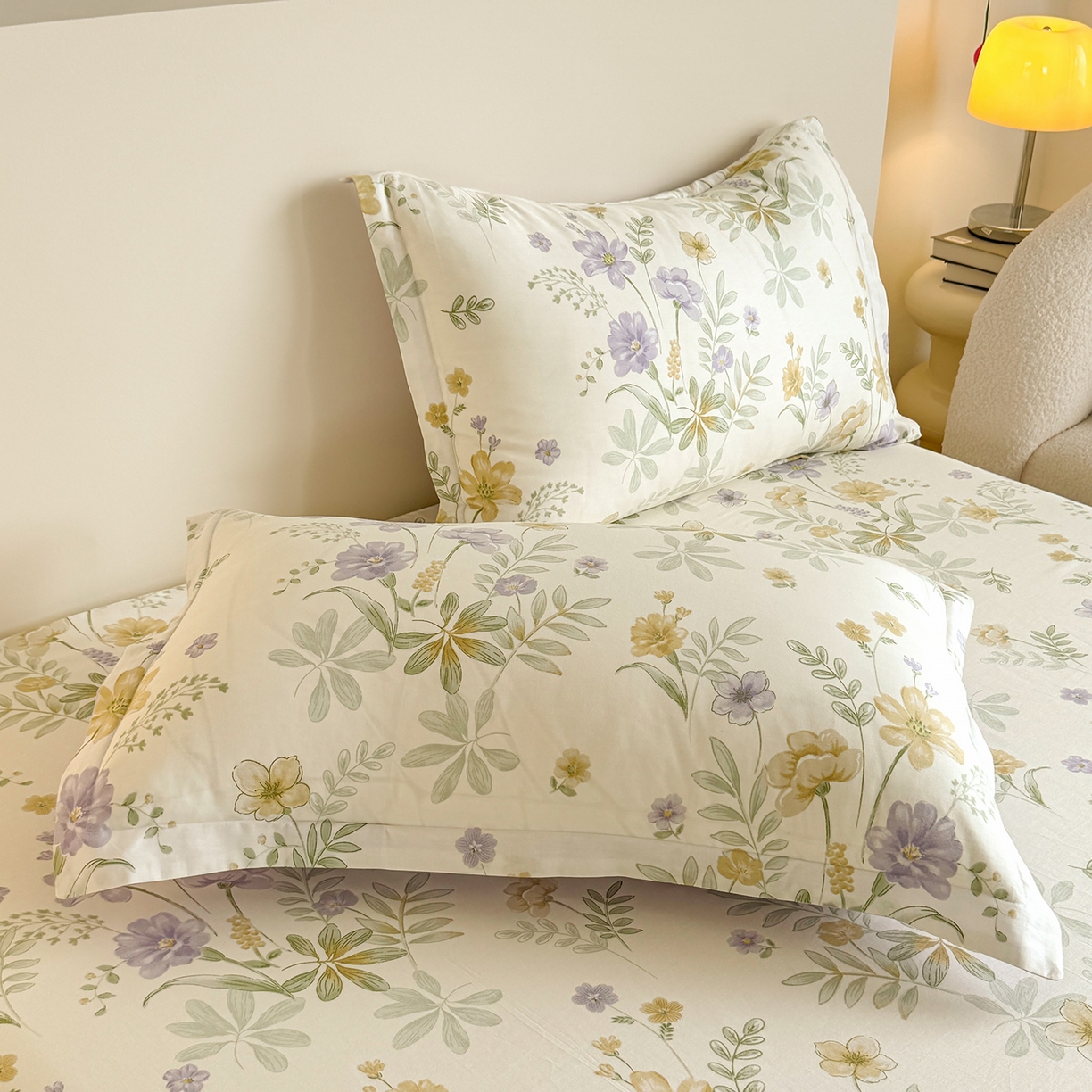 91家纺网 家纺一手货源 找家纺 尚帛 2026新款全棉品质喷气印花爆款四件套 多规格套件 单品系列-单床笠 爱的花海