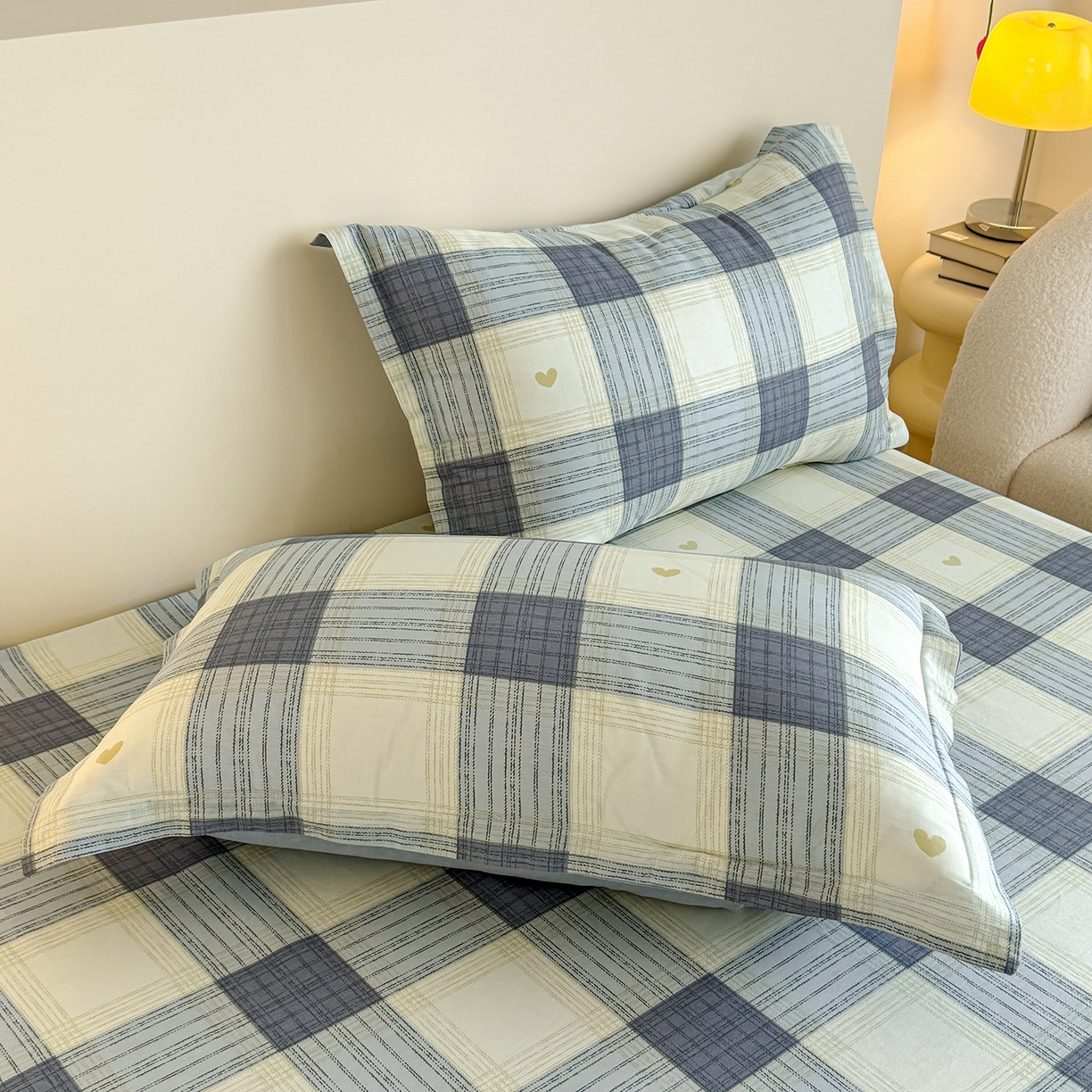 91家纺网 家纺一手货源 找家纺 尚帛 2026新款全棉品质喷气印花爆款四件套 多规格套件 单品系列-单床笠 初心-灰