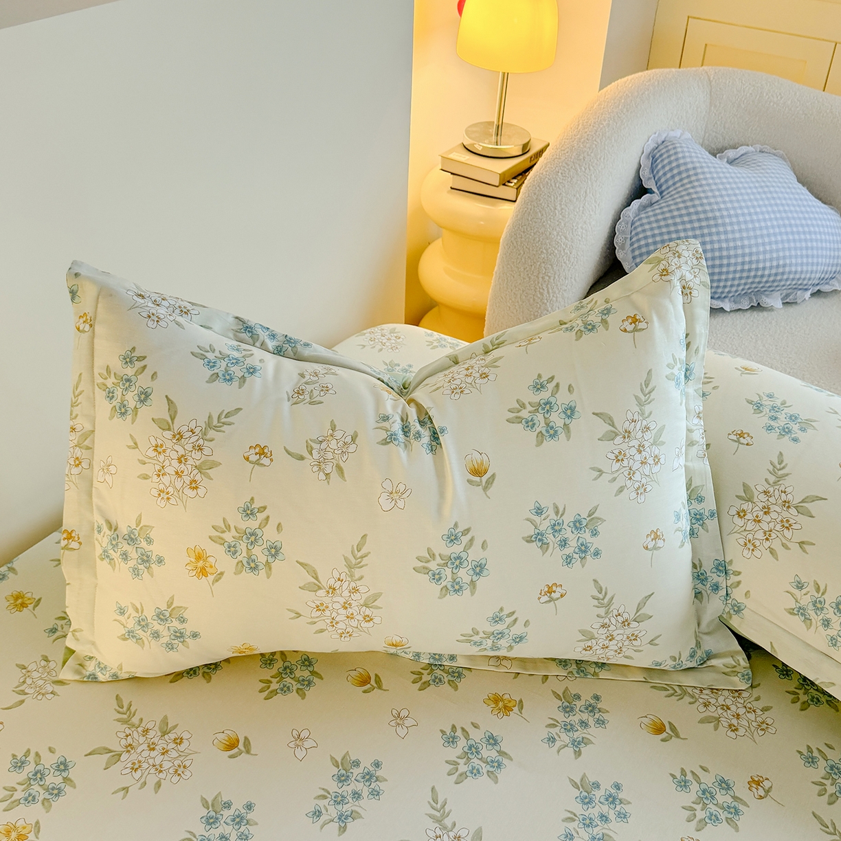 91家纺网 家纺一手货源 找家纺 尚帛 2026新款全棉品质喷气印花爆款四件套 多规格套件 单品系列-单床笠 春漫庭