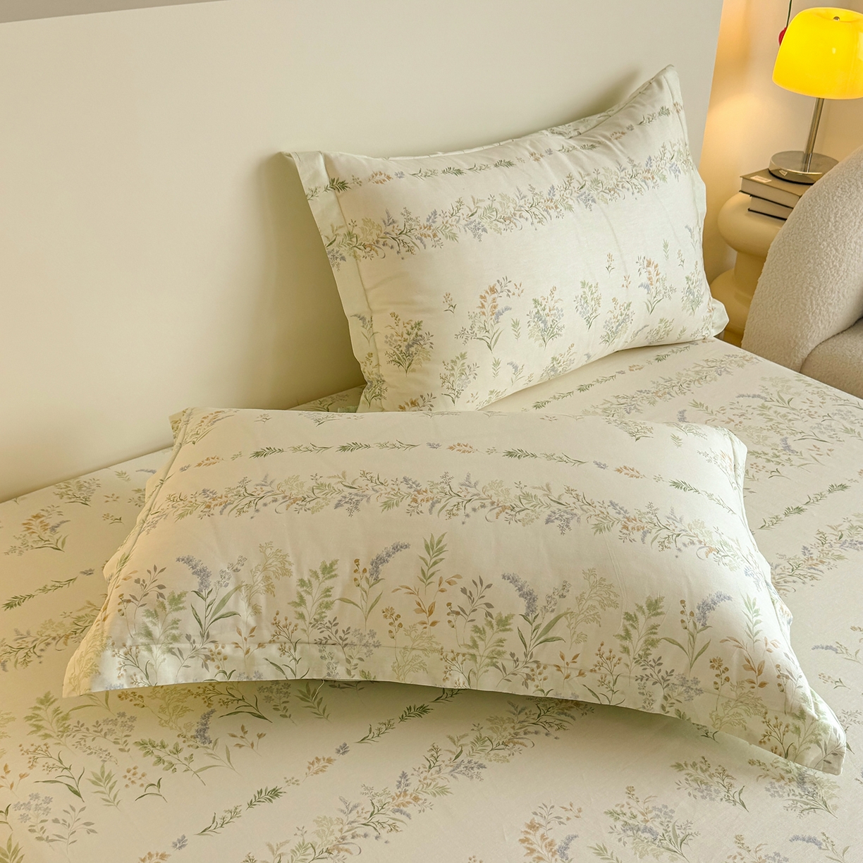 91家纺网 家纺一手货源 找家纺 尚帛 2026新款全棉品质喷气印花爆款四件套 多规格套件 单品系列-单床笠 丛草集