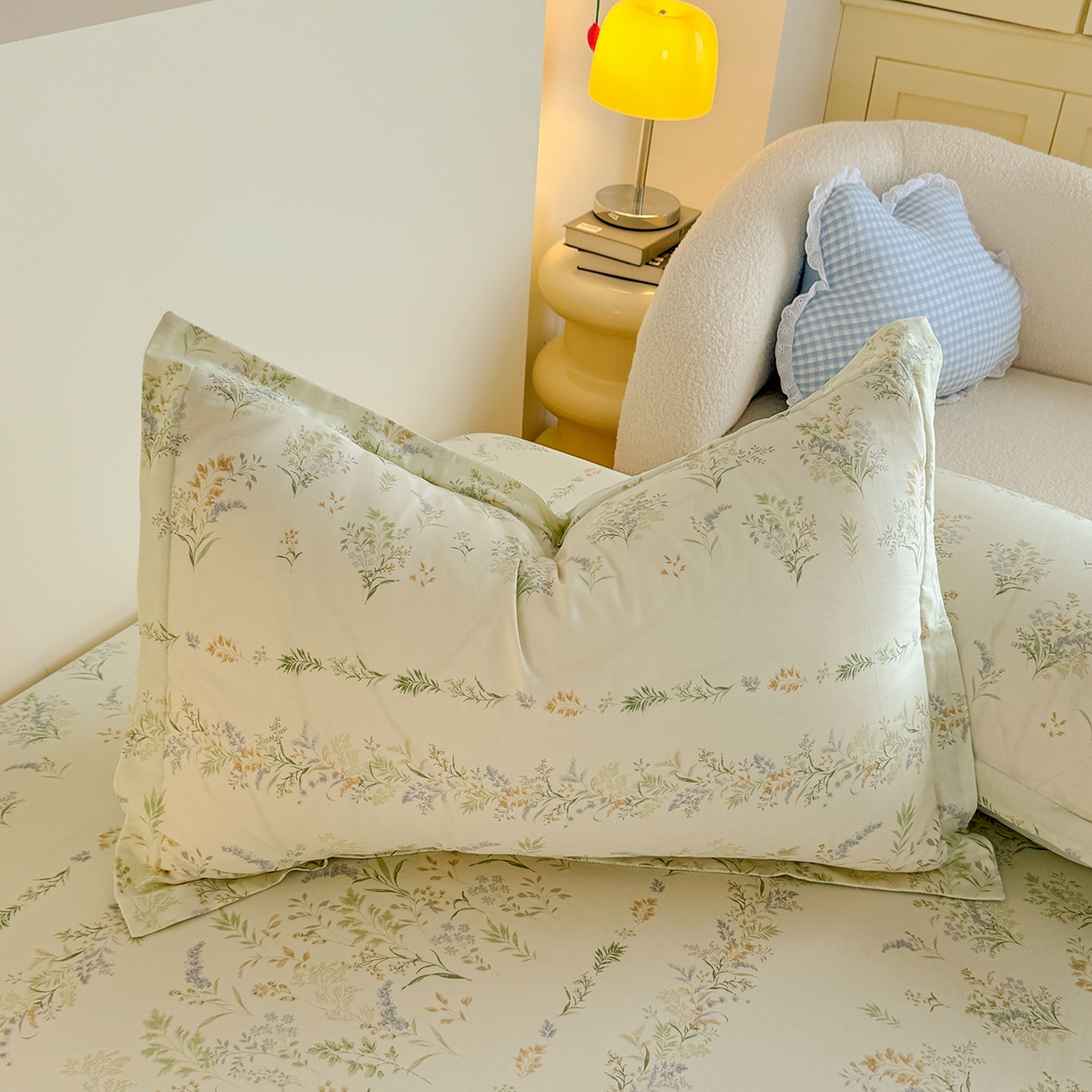 91家纺网 家纺一手货源 找家纺 尚帛 2026新款全棉品质喷气印花爆款四件套 多规格套件 单品系列-单床笠 丛草集